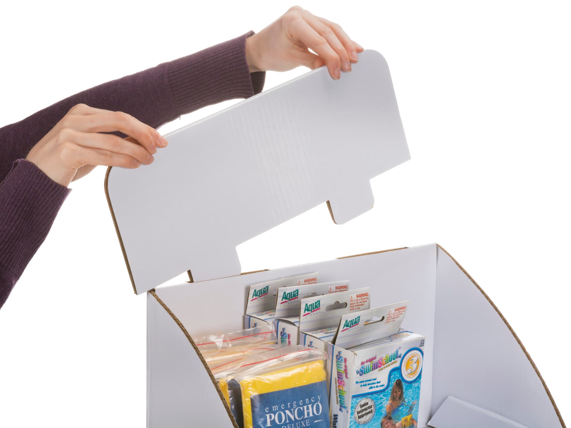 Tabletop Cardboard Display with Brochure Holder,  Weighs 1.5 lbs