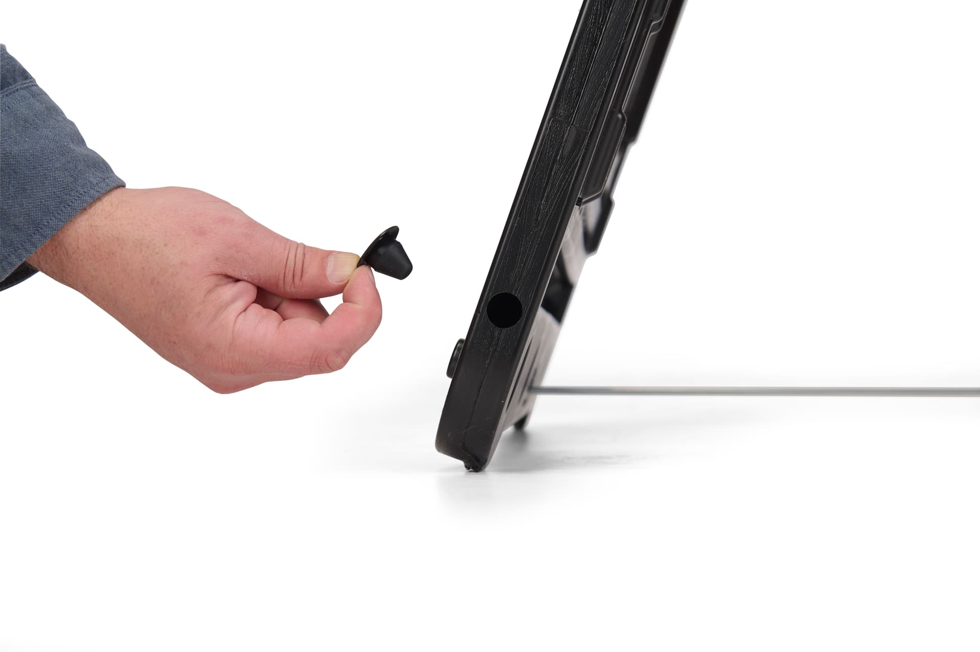 plastic a-frame sign holders sand fill hole