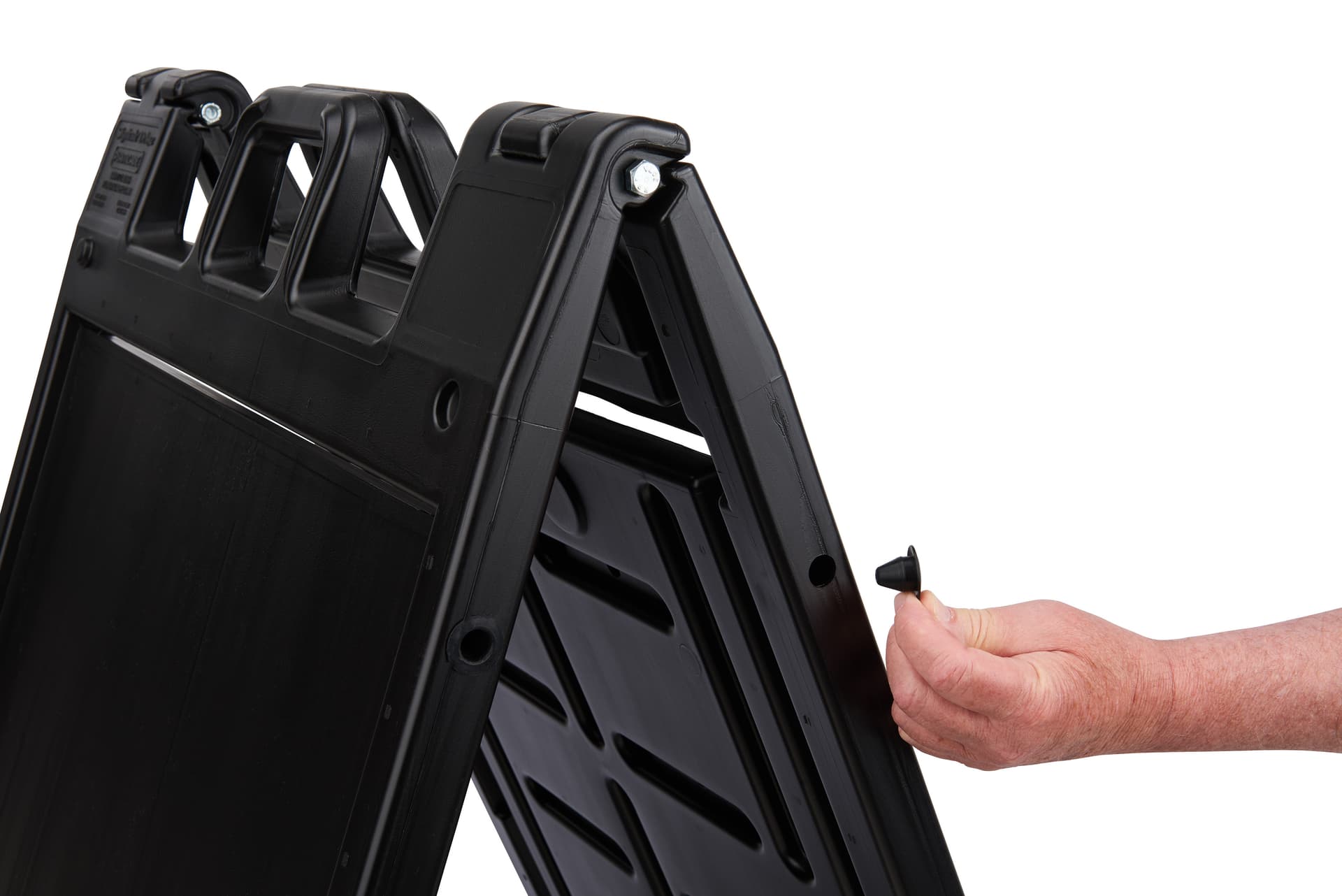 Sign boards can be filled with sand for added weight and stability
