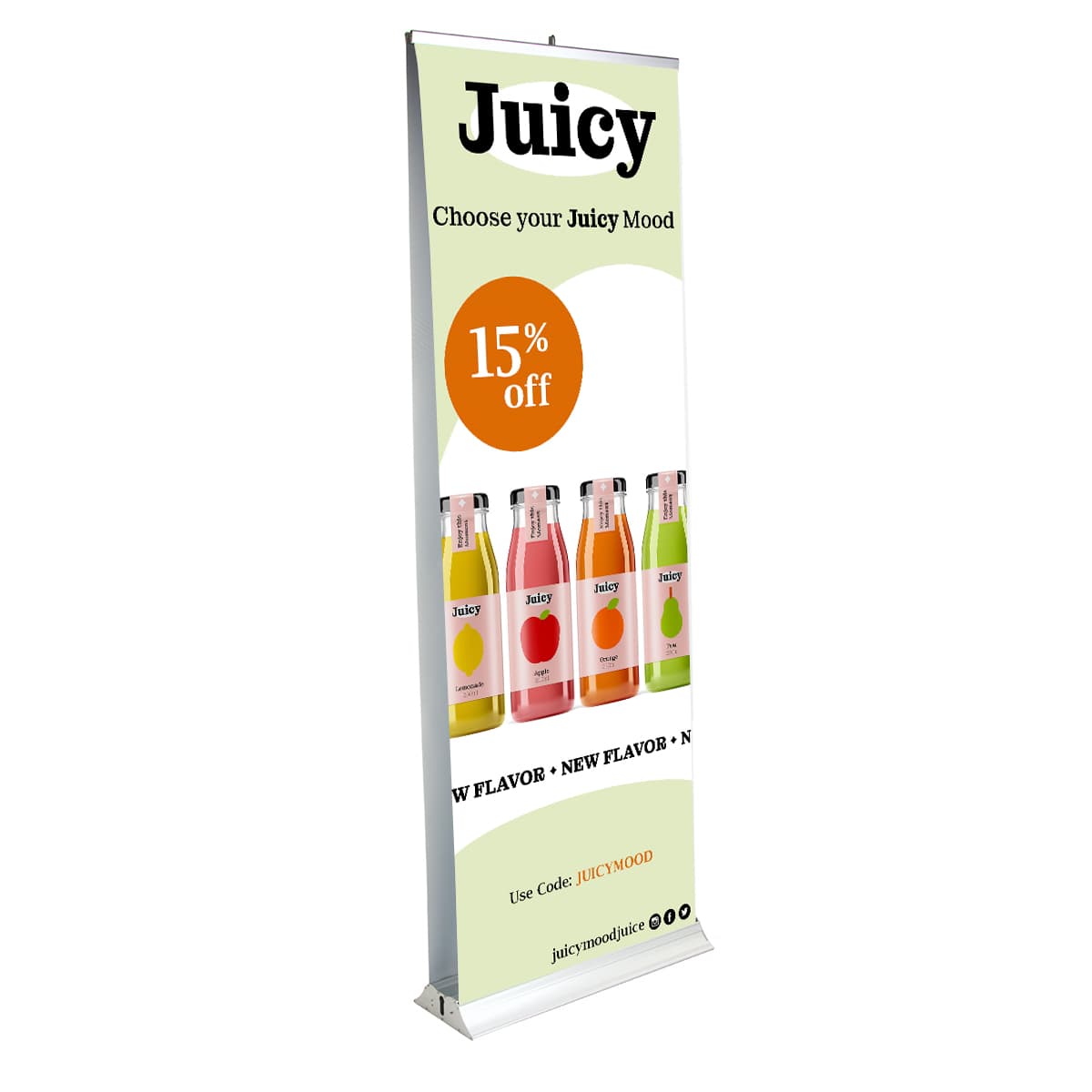 Replacement graphics for BWPD banner stands with ultraflexx vinyl material