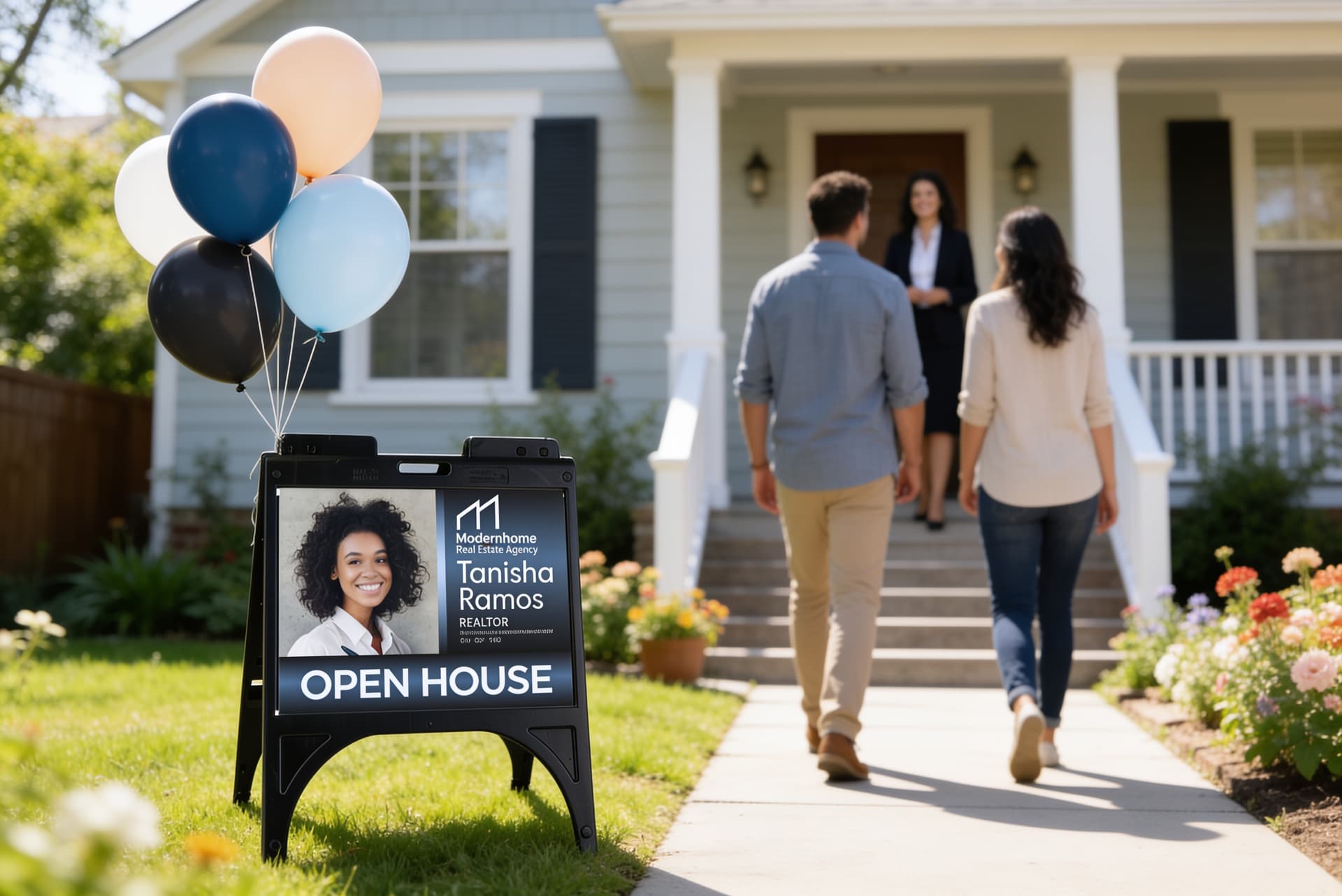 plastic sidewalk sign for realtors