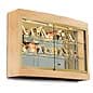 3ft. Wall Mounted Display Case w/Sliding Doors, Glass Shelves & Top Lights - Oak