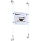 Sign Holders with Wall Mount Cable - Clear