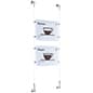 Sign Holders with Wall Mount Cable - Clear