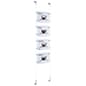 Sign Holders with Wall Mount Cable - Clear