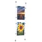 8.5 x 11 Sign Holders with Ceiling-to-Floor Cable - Clear