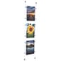 8.5 x 11 Sign Holders with Ceiling-to-Floor Cable - Clear