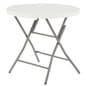 31.5 w x 29 h Folding Round Cocktail Table - White