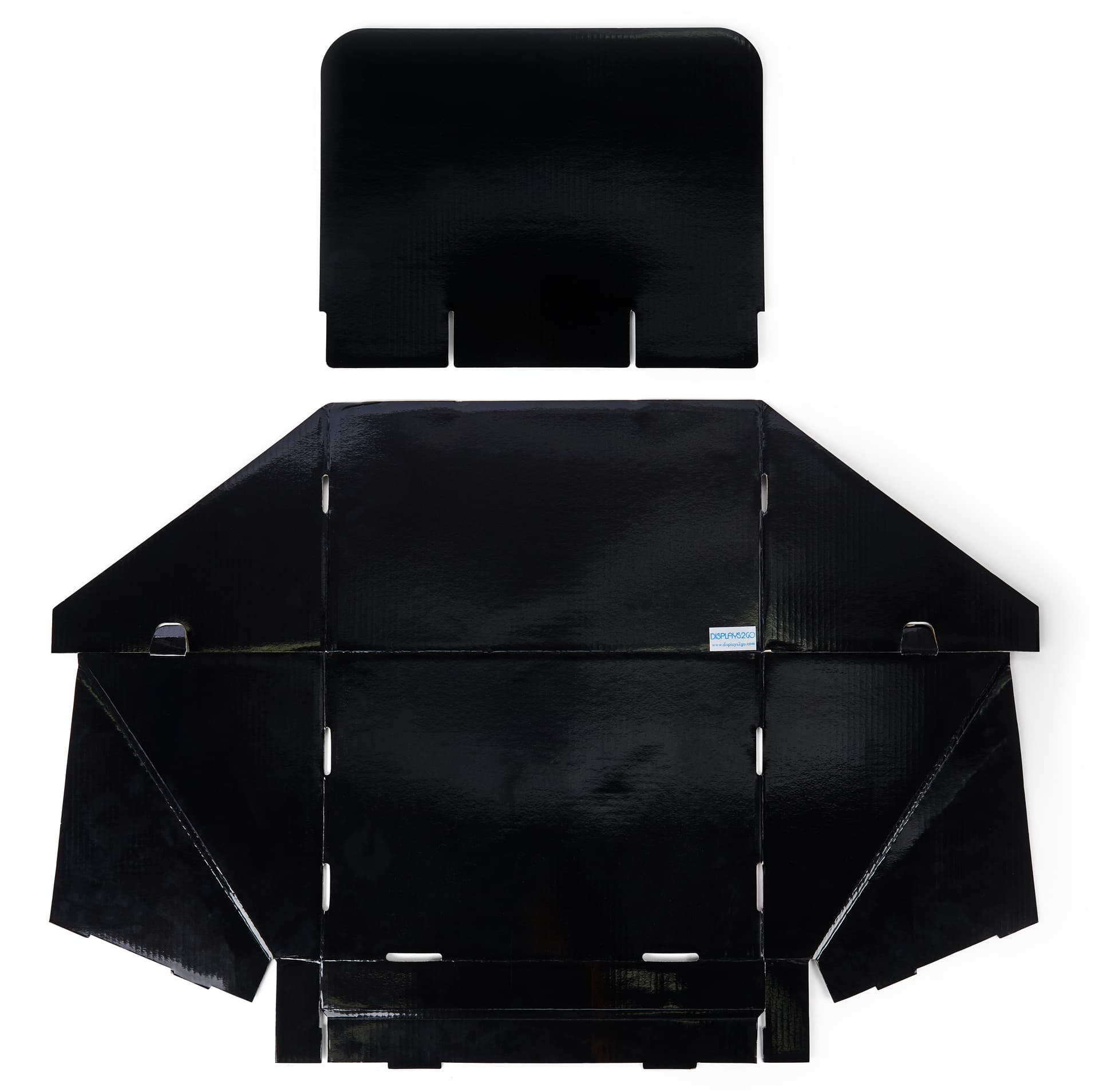 Corrugated pop displays with collapsible construction