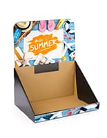 Black custom corrugated counter display