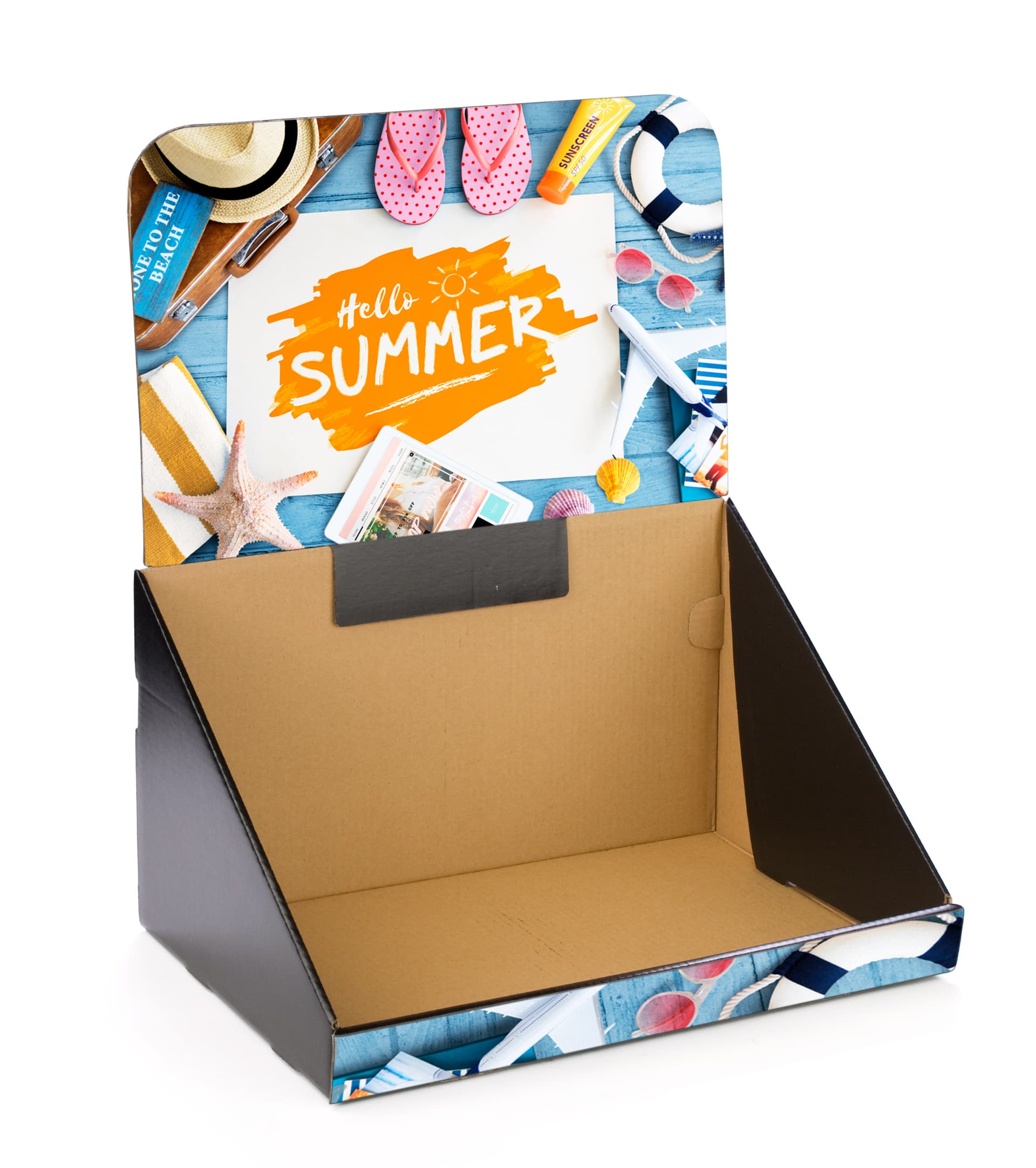 UV printed custom corrugated counter display