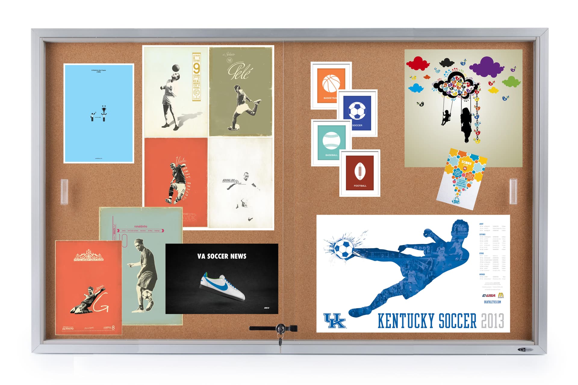 enclosed bulletin board