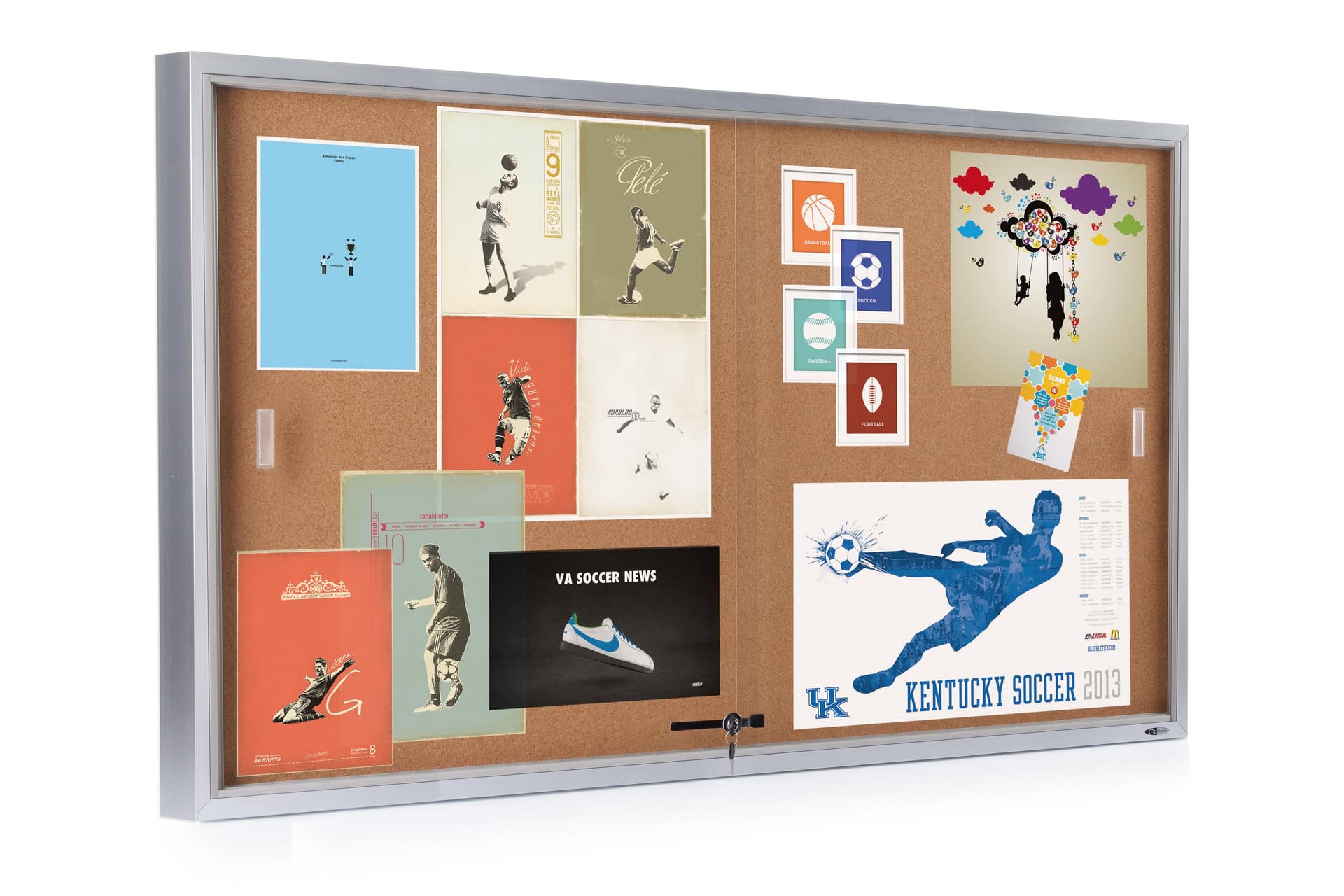 enclosed bulletin board