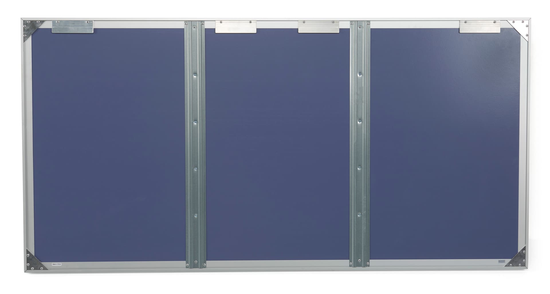 This 72 x 36 locking bulletin board has brackets for mounting 