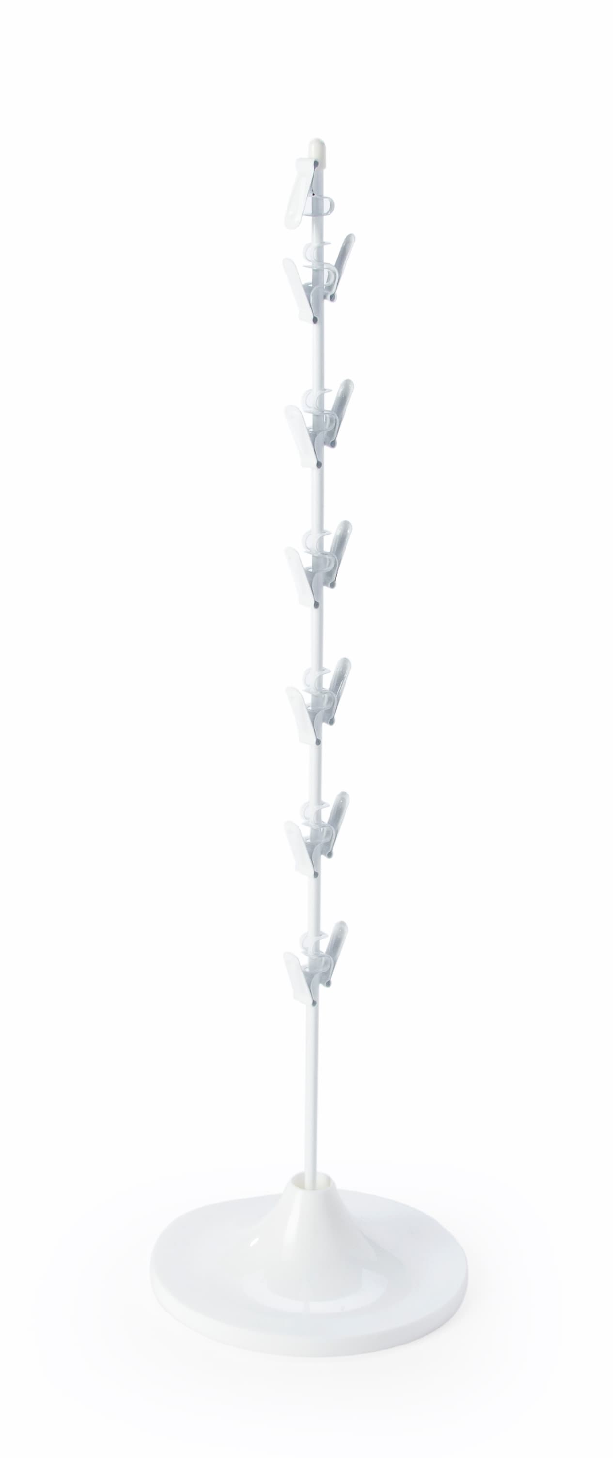 Double-Sided White Wand Merchandiser Rack