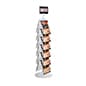 Countertop Wand Merchandiser Rack, 12 Clips w/ Sign Holder – White