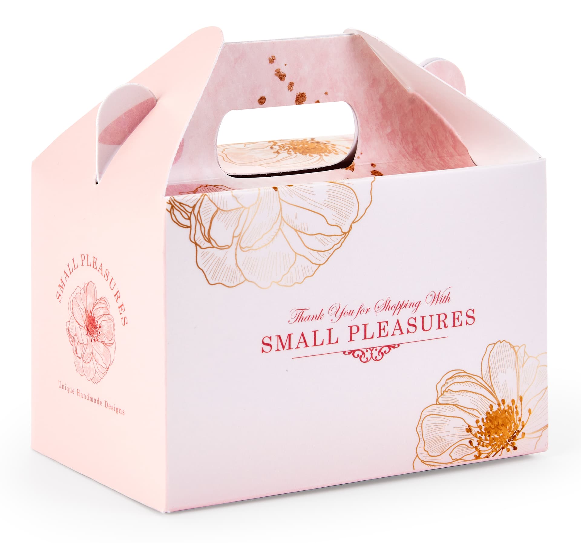 Custom gable gift boxes with full-color artwork