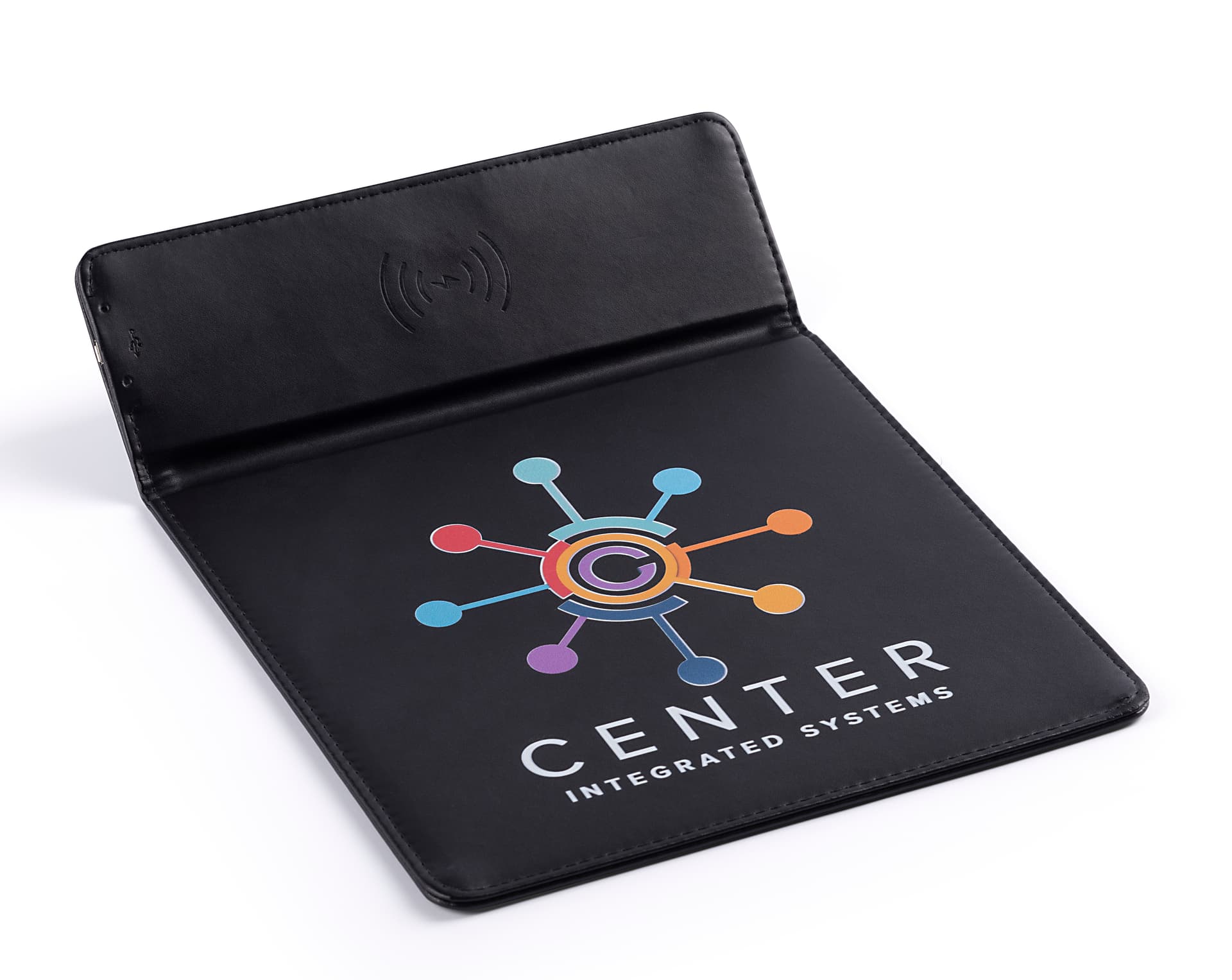 Black custom quick charge mouse pad