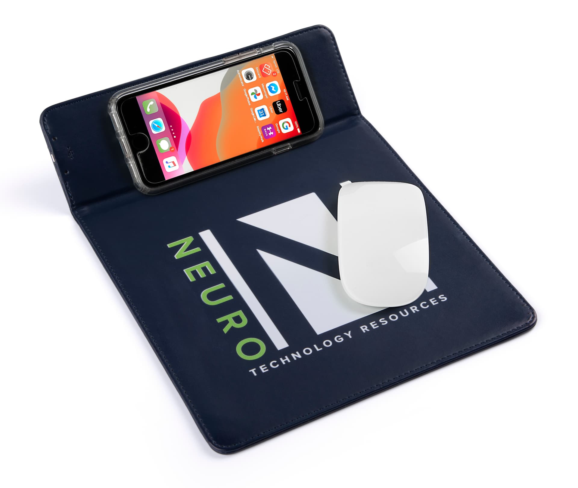 Qi wireless charging mouse Pad with 8.5 inch width