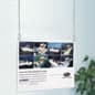 Acrylic Hanging Sign Holder, Double-Sided. Frameless Design - Clear