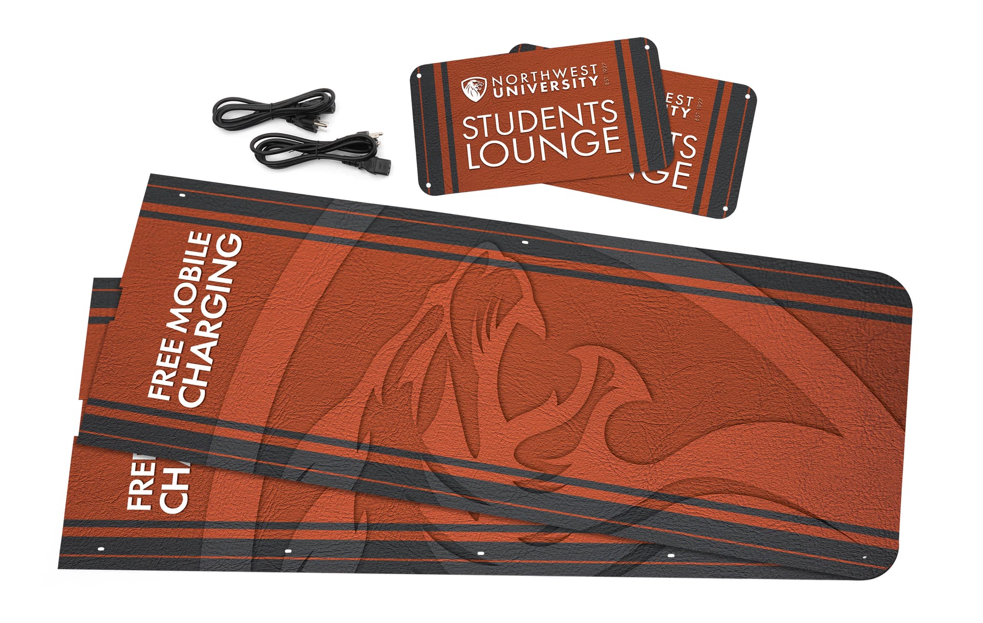 Phone charging station kiosk with custom graphics in full color to help your brand stand out