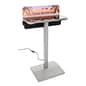 Charging Table for Wall/Floor w/ Custom Graphics, 8 Cables, 2 Wireless Pads - Silver