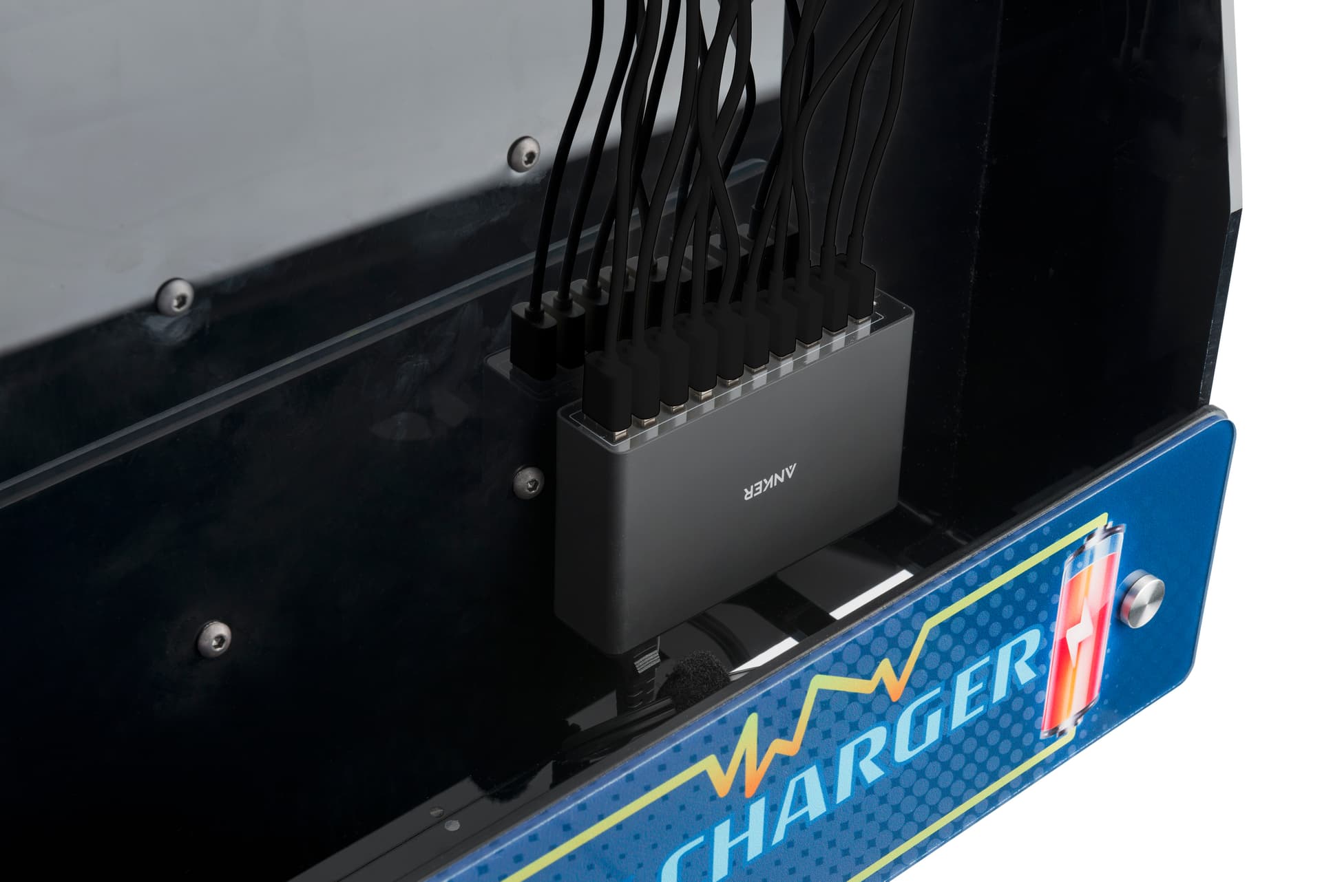 Floor Standing Mobile Charging Stand with USB Hub