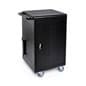 Tablet Charging Cabinet w/ 30 Outlets, Wheels, Vented - Black