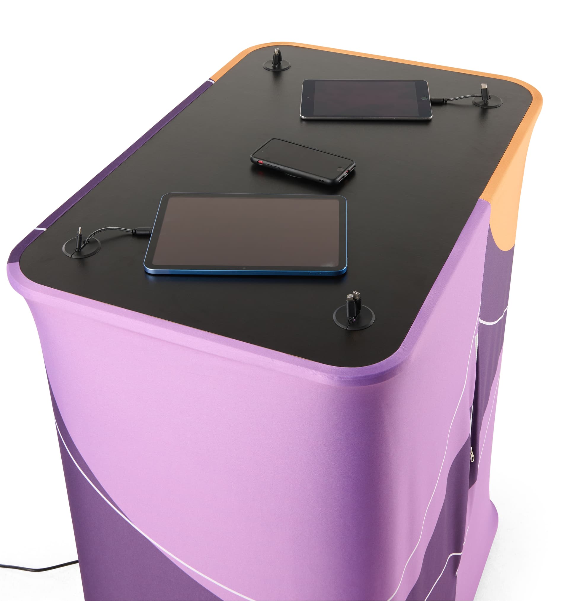 Portable charging table with wireless charging pad