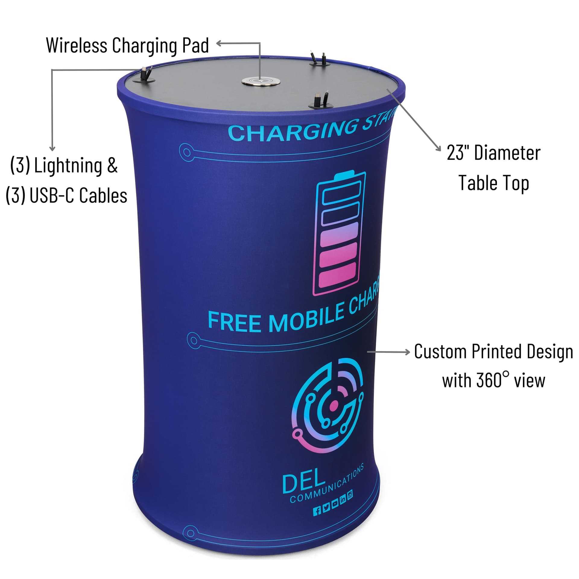 Portable charging station can charge 7 devices 
