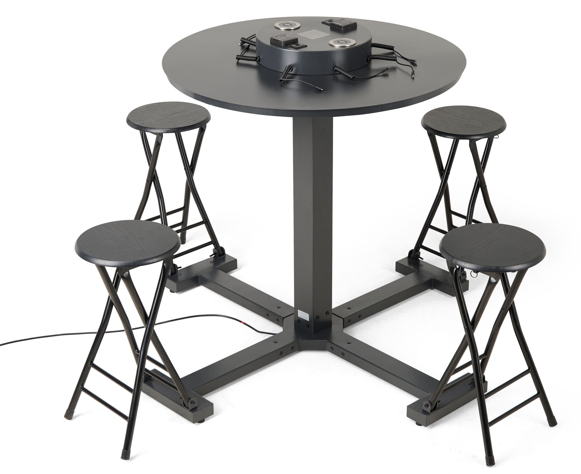 Charing table with chairs wood stool tops