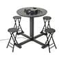 Charging Station with Folding Stools, Wireless Charging Pad & Data Blocking Cables
