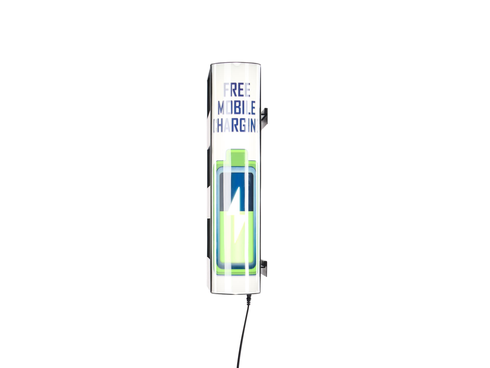 Cell phone charging station side profile
