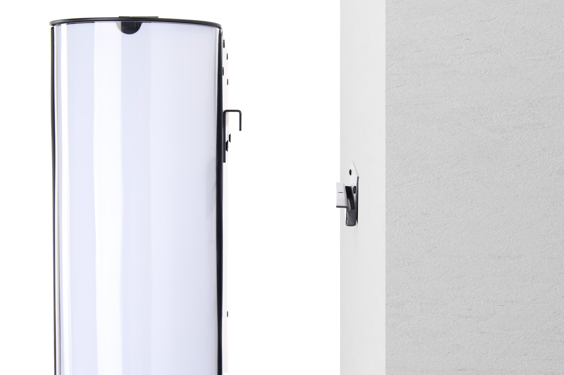 Cell phone charging station with L brackets for wall mounting