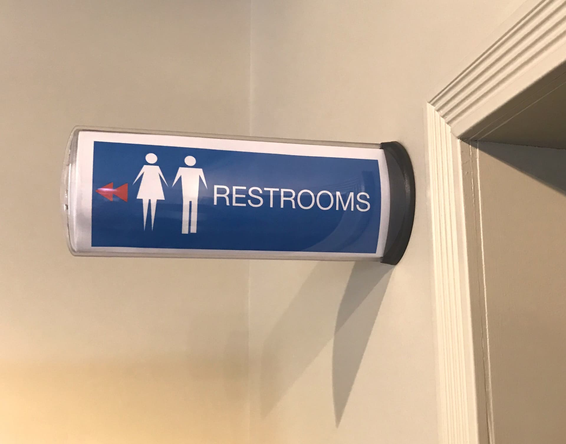 Plastic Display Mounted to Wall