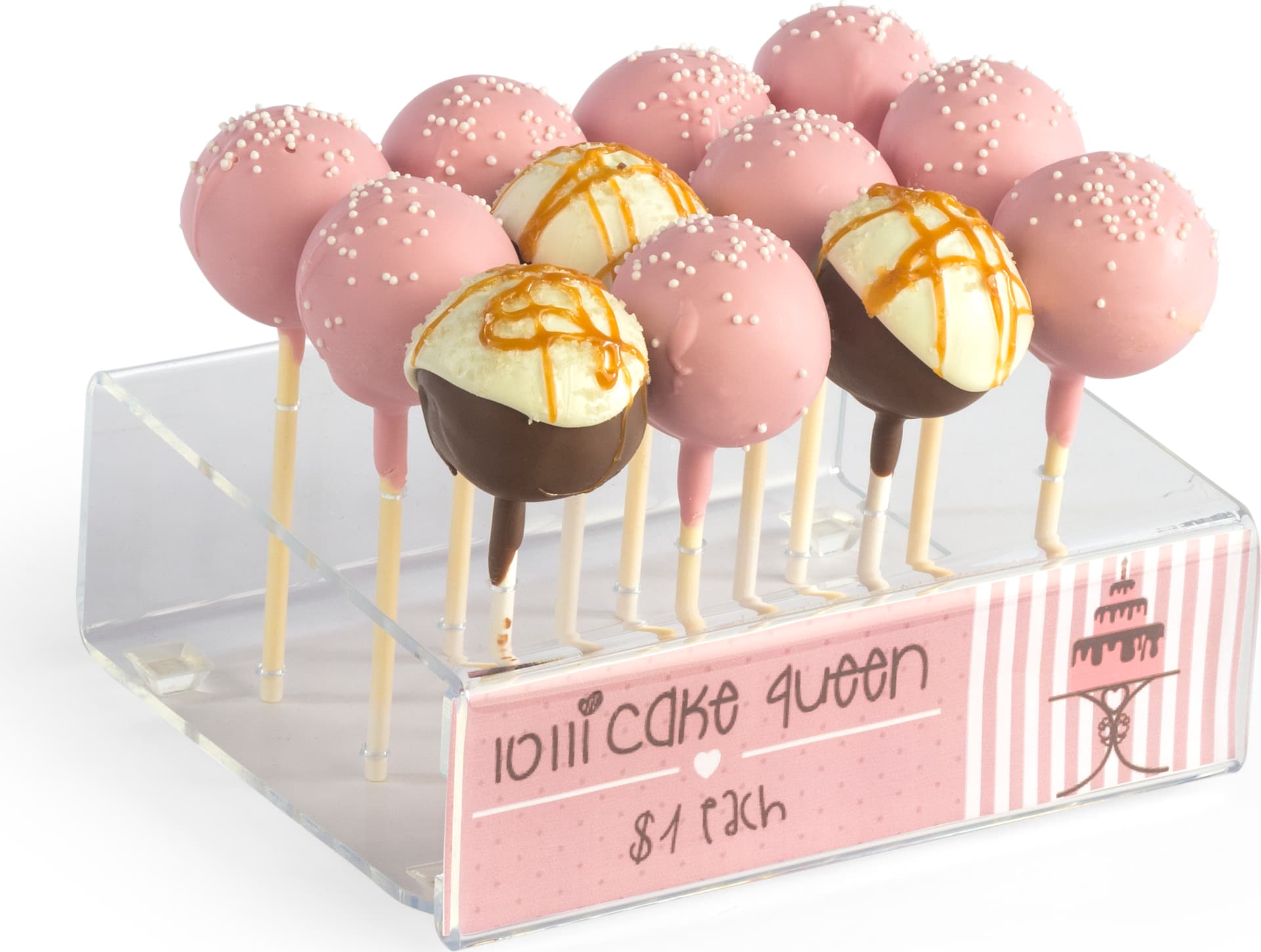 3/16" Wide Skewer Holding Acrylic Cake Pop Stand