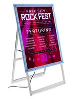 LED sandwich board with crystal clear acrylic panels
