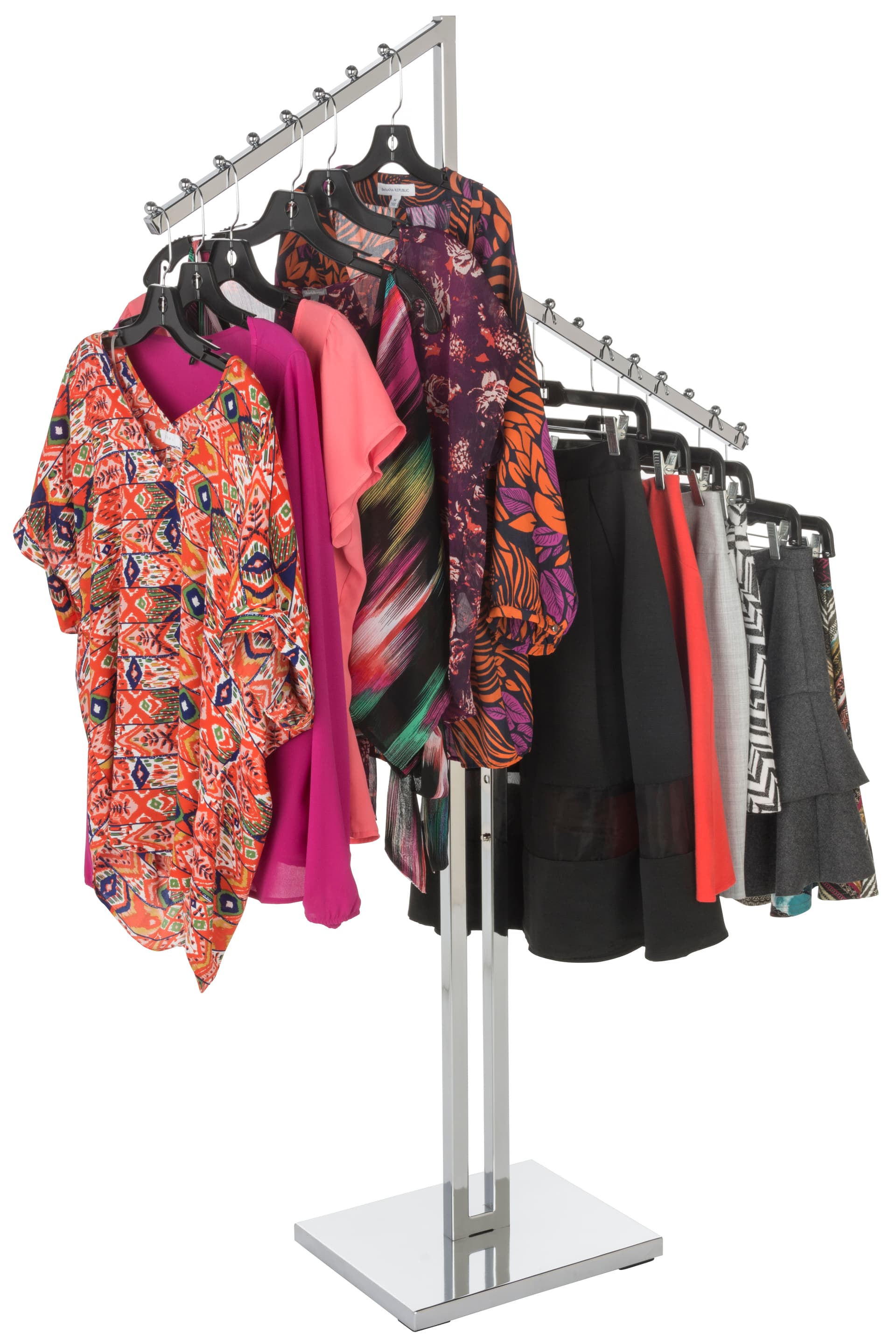 Retail Chrome Waterfall Clothing Rack