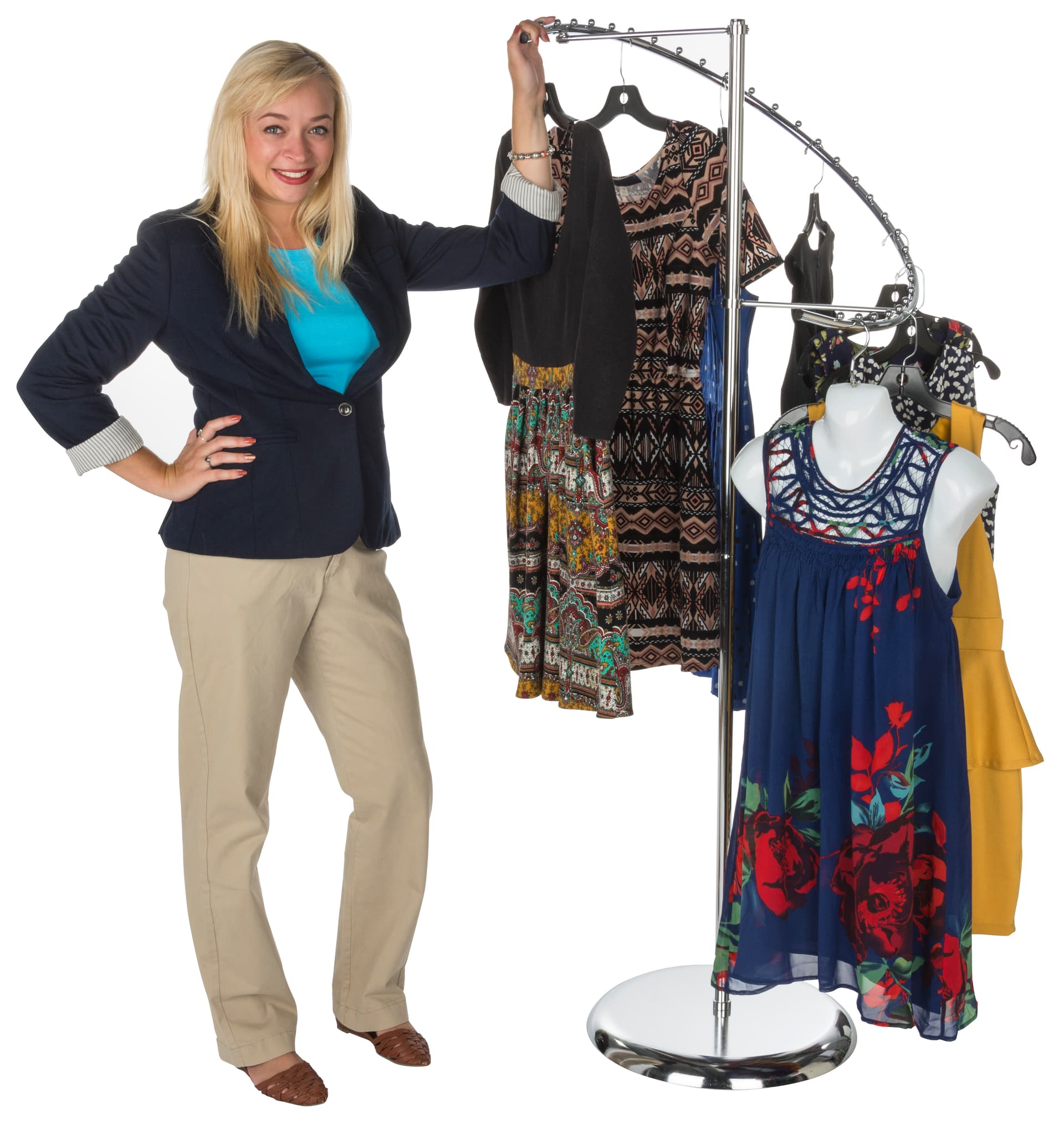 Organized Spiral Clothing Rack
