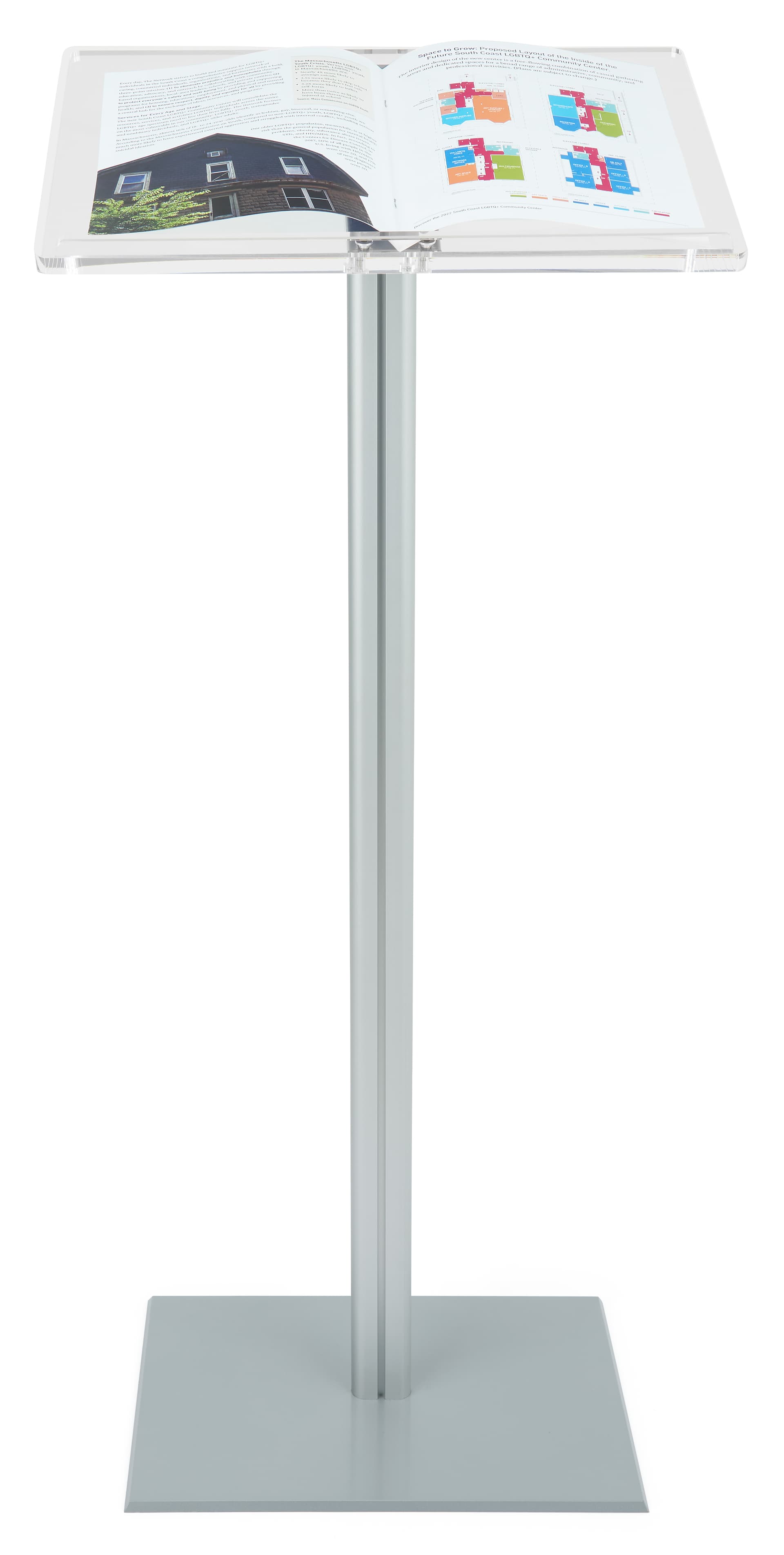 Basic Lectern with Clear Acrylic Reading Surface