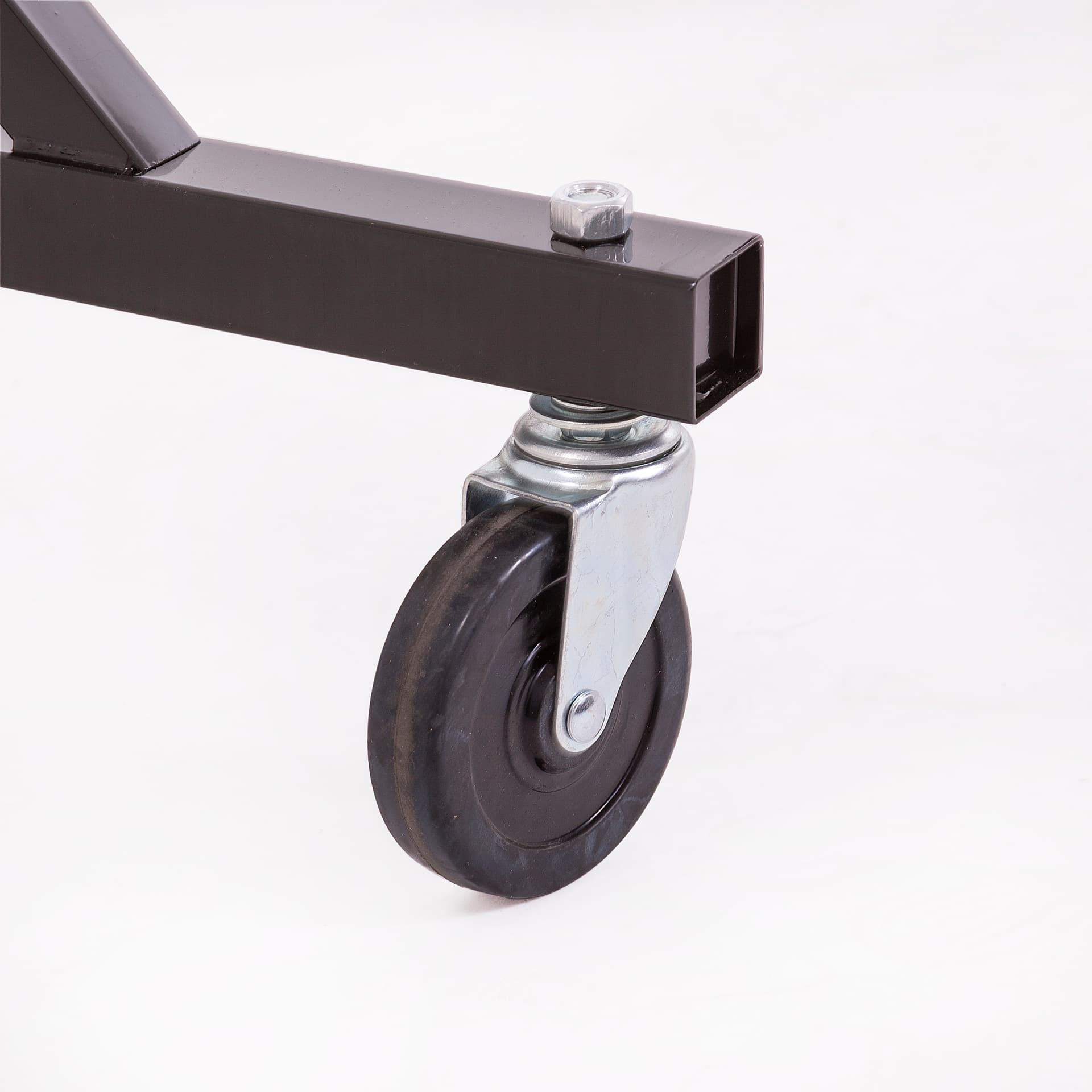 Z garment rack with 4 inch large caster wheels