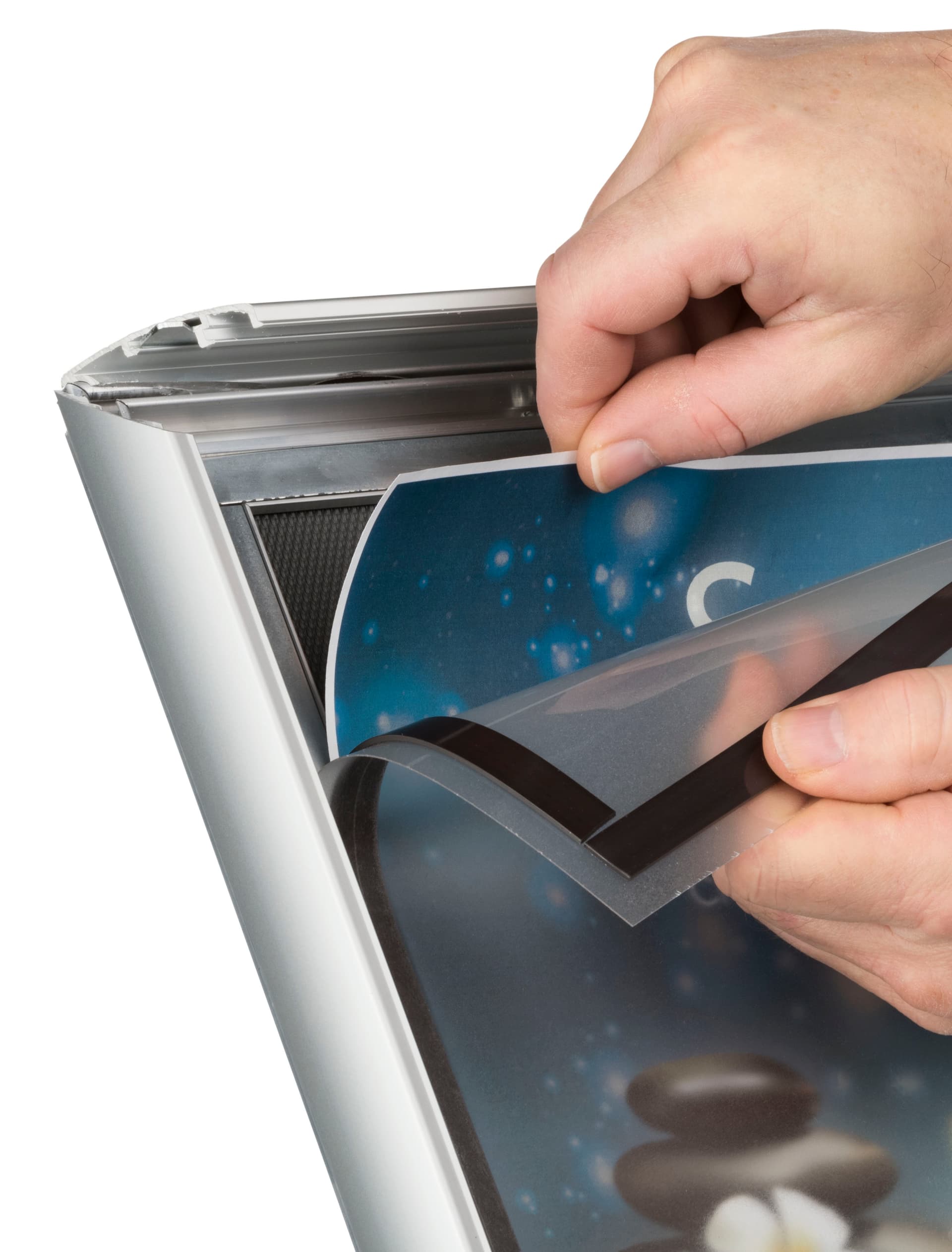 Outdoor Poster Pedestal with Magnetic Lens