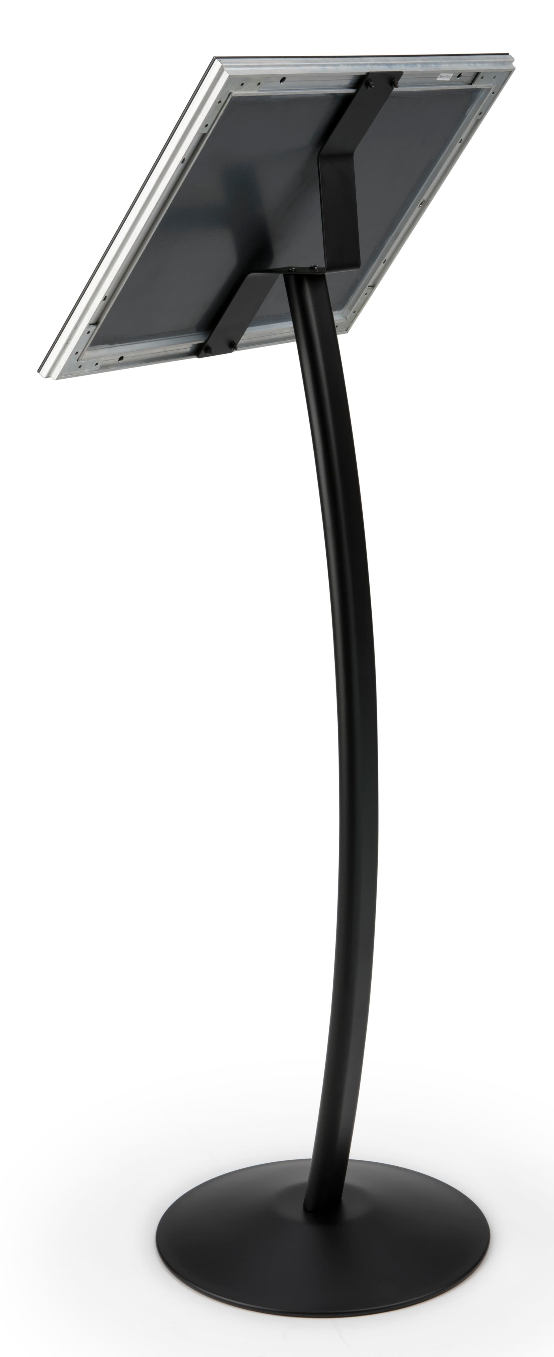 Outdoor Sign Pedestal with Curved Post