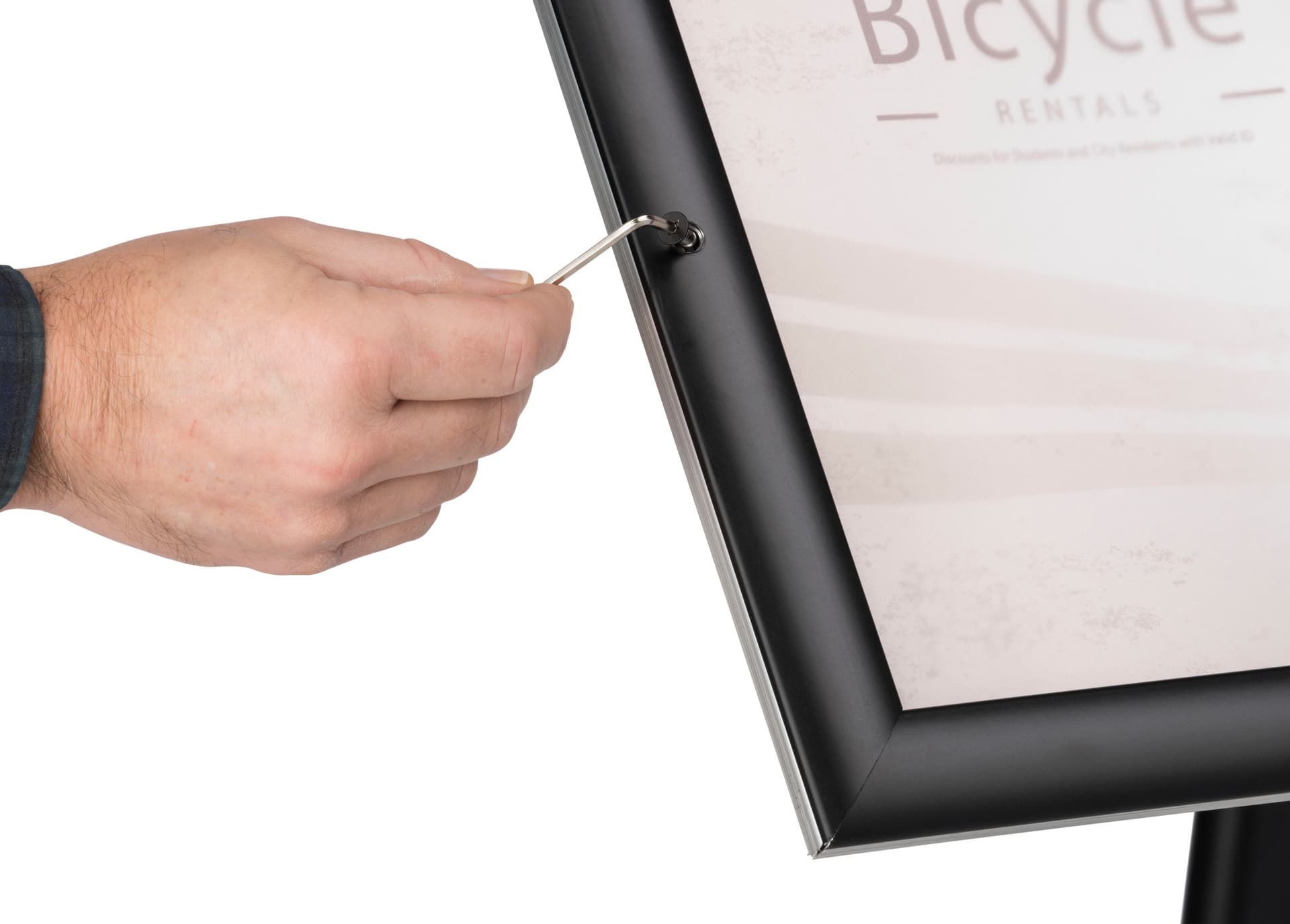 Outdoor Sign Pedestal Snap Frame