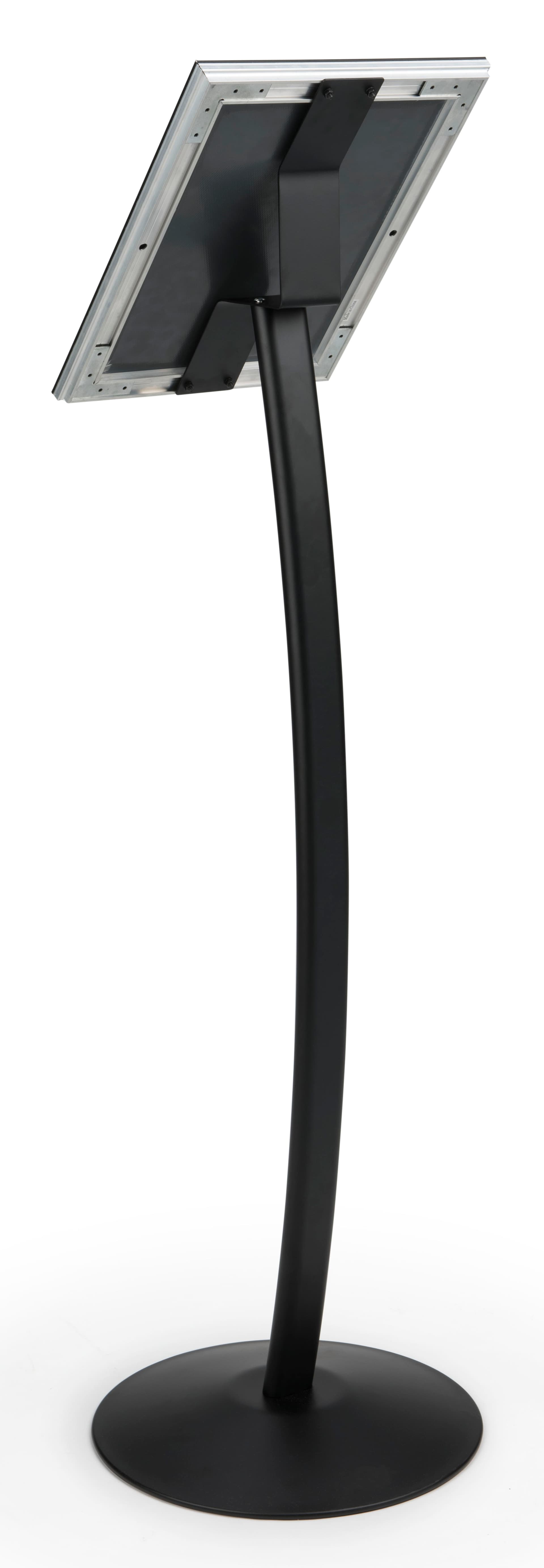 Angled Pedestal Sign with Curved Post
