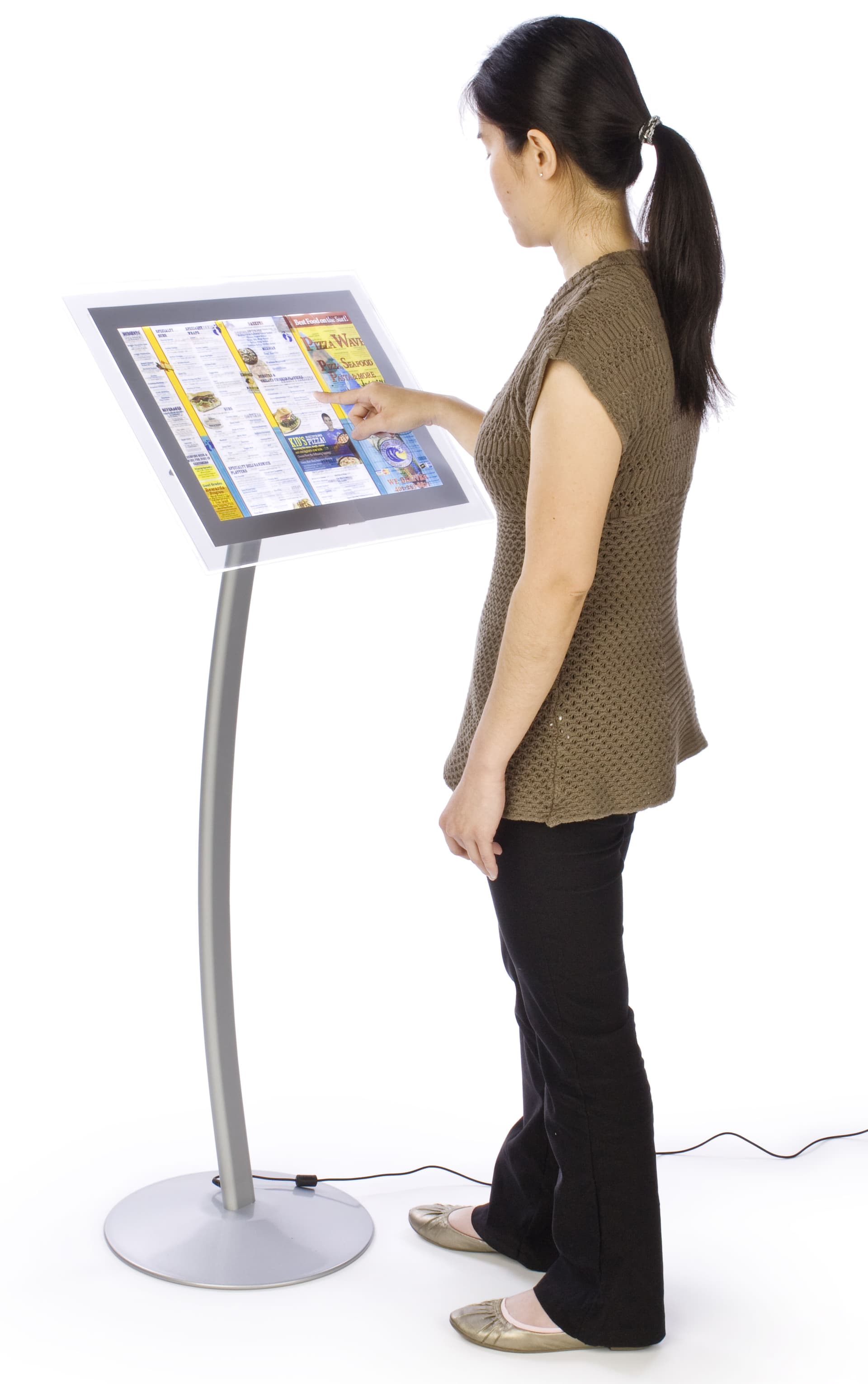 LED Menu Stand | Floor Standing With Tilting Acrylic Frame | Displays2Go
