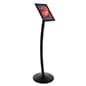 Floor Standing Sign Holder, Snap Open Frame, Curved Post
