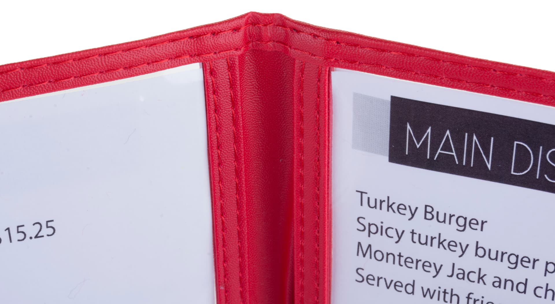 Restaurant Supply Red 8.5” x 11” (3) Page Restaurant Menu Covers