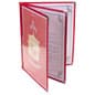 Menu Cover, Book Style, 8.5 x 11 Menus, Silver Metal Corners, 3 Pages - Red
