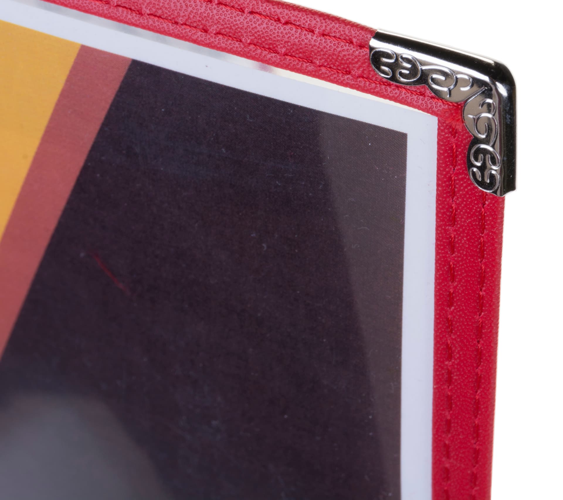 Red 8.5” x 11” Single Panel Wine List Cover with Corner Protectors
